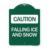 Signmission Designer Series Falling Ice and Snow, Green & White Aluminum Sign, 18" H, GW-1824-24286 A-DES-GW-1824-24286